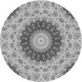 thumbnail image 1 of Ahgly Tapis Rond Lavable en Machine Intérieur Transitionnel Gris Fumé, 5 Pieds Rond, 1 of 7
