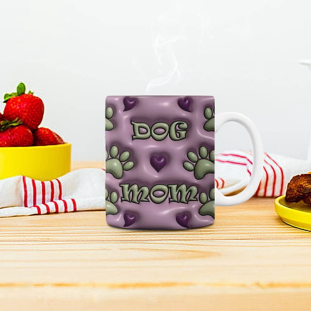 Dog Mom Dog Inflated Mug Personalized Ceramic Mug Pet Lovers