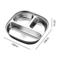 thumbnail image 3 of Assiettes Compartimentées en Acier Inoxydable pour Enfants - Assiettes Indestructibles avec Compartiments pour les Mangeurs Difficiles, le Dîner et le Camping, 3 of 7