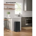 thumbnail image 2 of SONGMICS Trash Can with Lid, 8 Gallon Garbage Can, Stainless Steel Small Waste Bin with Step Pedal and Inner Bucket, Soft Close, Kitchen, Black, 2 of 8