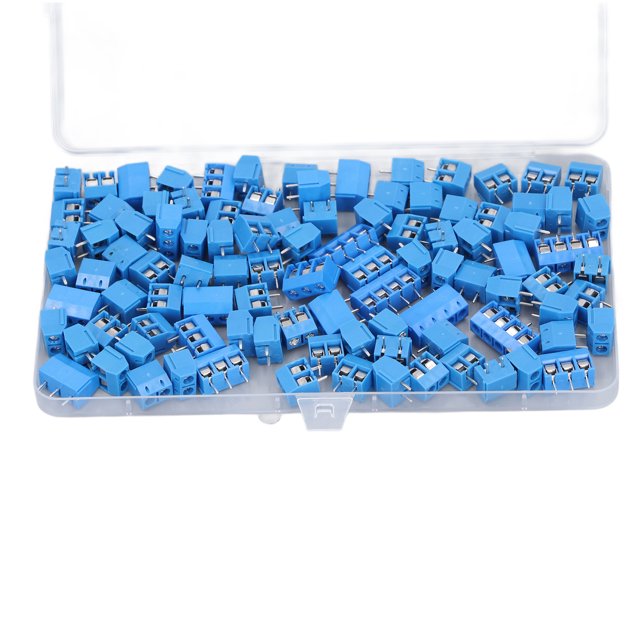 Connecteur Bornier, 5,08 Mm 100Pcs 2P 3P 4P PCB Bornier pour Câble 14 à 22AWG