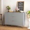 thumbnail image 2 of HOMCOM Sideboard Buffet Cabine w/ 3 Drawers and Adjustable Shelves, Grey, 2 of 10