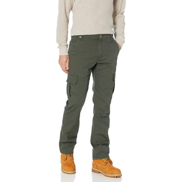 dickies Men's Tough Max Duck Cargo Pant, Stonewash Olive Green, 44 30