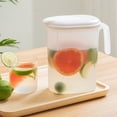 thumbnail image 3 of Cagogo under $5 Cold Water Pitcher, Large Capacity Cold Water Pitcher, Plastic Beverage Dispenser Summer Heat Resistant Fruit Tea Infuser, Ice Water Cooler Pitcher With Filter, 3 of 6