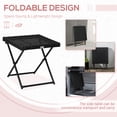 thumbnail image 4 of Outsunny Folding Rattan Coffee Table Patio Wicker Side Table, Black, 4 of 10