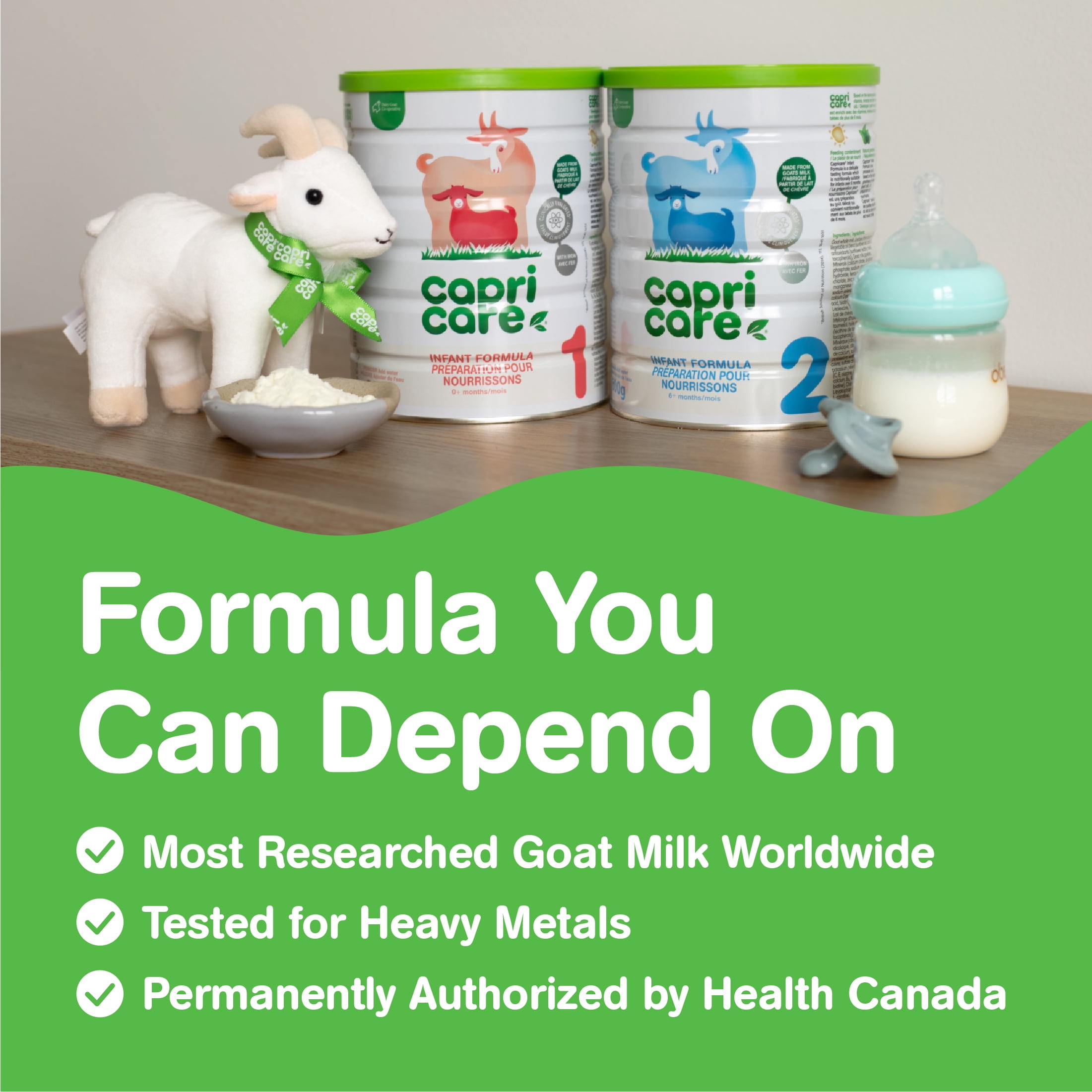 Capricare préparation au lait de chèvre entier pour bébés stade 1 (0–6 mois) – 800 g en poudre