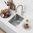 thumbnail image 2 of Stylish Undermount 16" Stainless Steel Single-Bowl Kitchen Sink S-309XG, 2 of 11