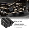 thumbnail image 3 of Langgg Universal Motorcycle Wallets Cards Money Large Capacity Saddle Storage Bag Portable Adjustable Side Pack Tool Bags Set 2 Black 1 Pair, 3 of 7