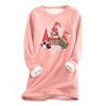 thumbnail image 2 of Tenues d'Hiver pour Femmes Mode Féminine Impression de Noël Manches Régulières Hiver Décontracté Vacances Manches Courtes Col Rond Chemise Hauts Tenues de Travail Décontractées pour Femmes en Solde, 2 of 4