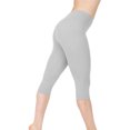 thumbnail image 2 of Innerwin Bottoms Solid Color Ladies Loungewear Summer Skinny Lounge Pants Light Gray 2XL, 2 of 3
