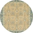 thumbnail image 1 of Ahgly Company Indoor Round Abstract Brown Gold Oriental Area Rugs, 4' Round, 1 of 6