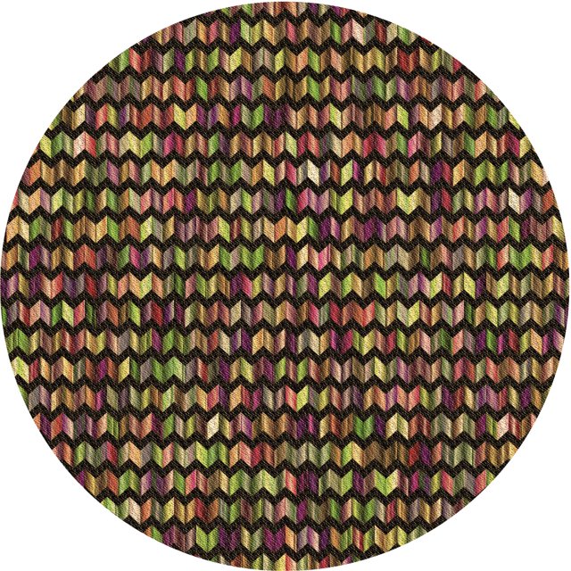 Ahgly Company Tapis Rond Lavable en Machine Intérieur Transitionnel Rouge Nuit, 3 Pieds Rond
