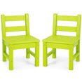 thumbnail image 1 of Gymax 2 PCS Kids Chairs Indoor Outdoor Heavy-Duty All-Weather Children Learning Chair Green, 1 of 8