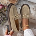 thumbnail image 2 of RXMEKW Mocassins à Plateforme pour Femmes avec Détail Chaîne en Métal et Semelle Coussinée Brun, 2 of 9