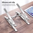 thumbnail image 1 of Foldable Laptop Holder Adjustable Height Ergonomic Notebook Tablets Typing Gaming Table Stand PC Lifter Household Office Gifts Silver, 1 of 9