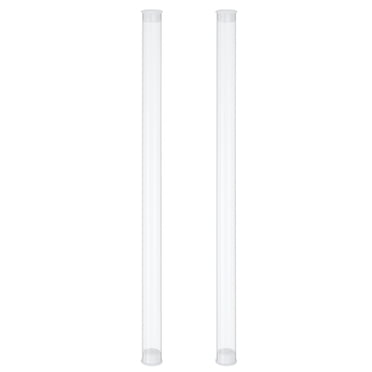 Uxcell Tube Rigide Transparent en Plastique avec Embouts, Longueur 250 mm, 12 mm X 13 mm
