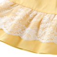 thumbnail image 4 of 2022 2Pcs Little Girls Outfit  Sweet Style Lace Splicing Sleeveless Hanging Neck Tops + Solid Color Long Bell-bottomed Pants Set, 4 of 7