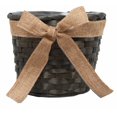 thumbnail image 1 of Set of 6 Woven Brown Wicker With Jute Ribbon Basket, 1 of 1