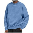 thumbnail image 1 of Ediodpoh Men's Casual Shoulder Drop Solid Color Soft Comfortable Hoodie Sweatshirt for Men Blue L, 1 of 5