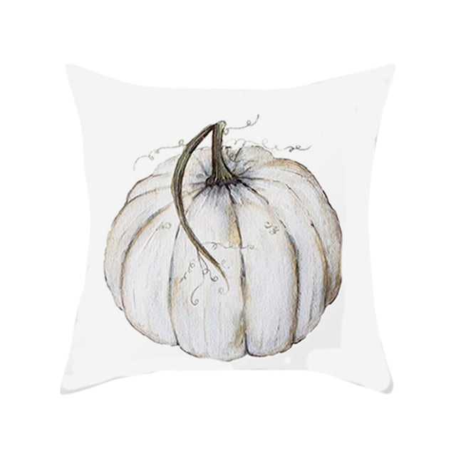 Fridja Housses de Coussin d'Halloween 18 x 18 Pouces Rétro Citrouille d'Halloween Graphique Housse de Coussin Décorative Colorée Rustique d'Halloween pour Décoration de Maison, Canapé, Sofa pour les Fêtes