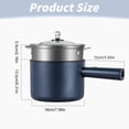 thumbnail image 3 of Electric Multi-Purpose Hot Pot with Steamer Non-Stick Adjustable Temperature Cooking Pan, electric hot pot, multi-purpose cooker,Dark Blue,1PC, 3 of 10