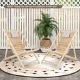 thumbnail image 4 of Costway 2 PCS Patio Outdoor Adjustable Folding Wood Sling Chair Lounge Assembly Free, 4 of 9