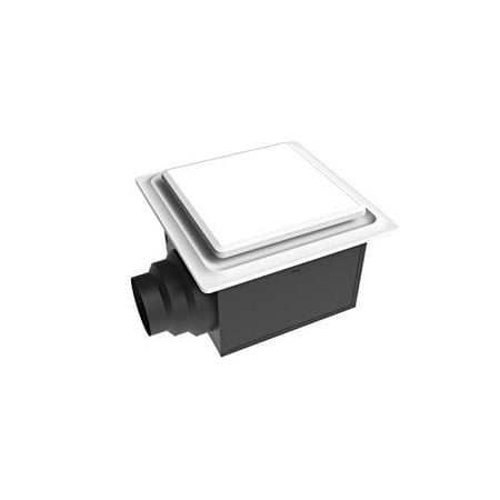 Aero Pure ABF110 L5 W ABF110L5 Plafonnier 110 CFM avec Lumière DEL/lumière de Nuit, Certifié Energy Star, Ventilateur de Ventilation de Salle de Bain Blanc Silencieux
