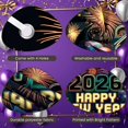 thumbnail image 4 of Colorful Fireworks 2026 New Year Banner Shiny Stars Happy New Year Display Champagne Glass Design Party Balloons 2026 Celebration Backdrop for New Year Party 2026 Celebration New Year Eve Event, 4 of 5