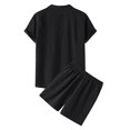 thumbnail image 1 of Kcodviy Men's Spring Two-Piece Suit Prom Suits Solid Color Short Sleeve Men Tuxedo Suit Turndown Top Shorts Pant Wool Suit and Suit, 1 of 8