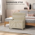 thumbnail image 4 of HOMCOM Storage Chest, Farmhouse Wood Chest with Safety Hinge, Natural, 4 of 10