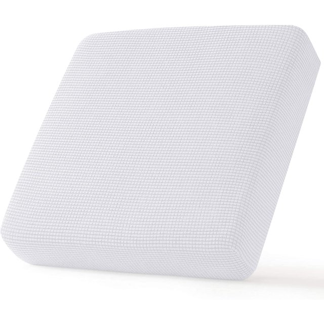 CHUN YI 1 Piece Cushion Cover Spandex Stretch Textured Grid Box Cushion Seat Slipcover