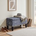 thumbnail image 3 of Sydney Grey Linen Storage Ottoman, 3 of 9