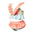 thumbnail image 3 of LSLJS Toddler Kids Baby Girls Summer Ruffled High Waist Bikini Print Split Swimsuit, Baby Swimwear, 3 of 9