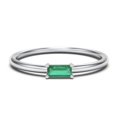 thumbnail image 1 of East-West Stackable Baguette Birthstone Ring - Emerald (May), 1 of 5
