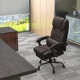 thumbnail image 2 of Vinsetto Chaise de Bureau de Massage par Vibration à 6 Points avec Repose-Pieds Télécommande Brun, 2 of 10