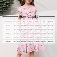 thumbnail image 2 of RXIRUCGD 2025 Vêtements d'Été pour Enfants Filles Robe Imprimée à Fleurs Manches Courtes Poches à Volants Col Rond pour Enfants, 2 of 5