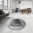 thumbnail image 4 of Ahgly Company Machine Washable Indoor Round Transitional Gray Cloud Gray Area Rugs, 6' Round, 4 of 7