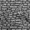 thumbnail image 1 of oneOone Cotton Poplin Black Fabric Text Craft Projects Decor Fabric Printed By The Yard 56 Inch Wide-W8, 1 of 5
