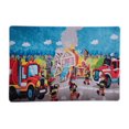 thumbnail image 1 of Fire Truck Area Rug, Blue/Red/Grey, 1 of 2