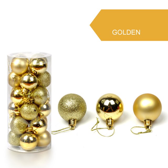 XZNGL Bathroom Organizers Kitchen Storage Rack 30Mm Christmas Xmas Tree Ball Bauble Hanging Home Party Ornament Decor