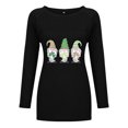 thumbnail image 3 of QIPOPIQ T-Shirts à Manches Longues pour Femmes à Col Rond T-Shirts de la Saint-Patrick Tunique Shamrock T-Shirt Imprimé T-Shirt Vert Chanceux T-Shirts de la Saint-Patrick T-Shirt à Col Rond T-Shirts de Fête Offres, 3 of 5