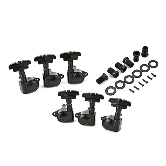 Wweixi 6pcs Guitar Tuner Pegs Set Modified Parts Guitars Accessories Universal Machine Head Tuning Peg Instrument Fitting Black