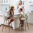 thumbnail image 2 of Homy Casa Set of 2 Modern Bar Stool with Fabric Upholstery - 26 in. Seat Height Adjustable Seat for Kitchen Island, 2 of 9