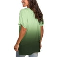 thumbnail image 3 of Pompotops T-shirt Décontracté Mode Femme Col en V Manches Courtes Ample, 3 of 7