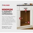 thumbnail image 4 of Rev-A-Shelf Top Mount Single Pullout Trash Can w/ Reduced Depth, 35 Qt, 4WCTM-1816DM-1, 4 of 12