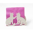 thumbnail image 1 of Mango Steam Metal Tabletop Napkin & Letter Holder - Cat, White (6" L x 1.75" W x 4" H), 1 of 2
