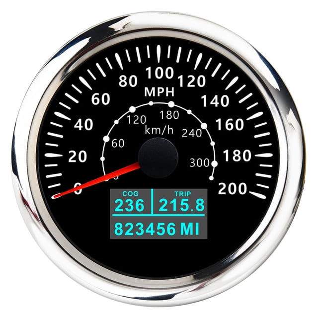 3 In 1 Multifunction GPS Speedometer Sensor 160 Mph 240 Km/h 7 Colors Backlight Speed Gauge With COG TRIP Total Mileage ,Universal Compatibility