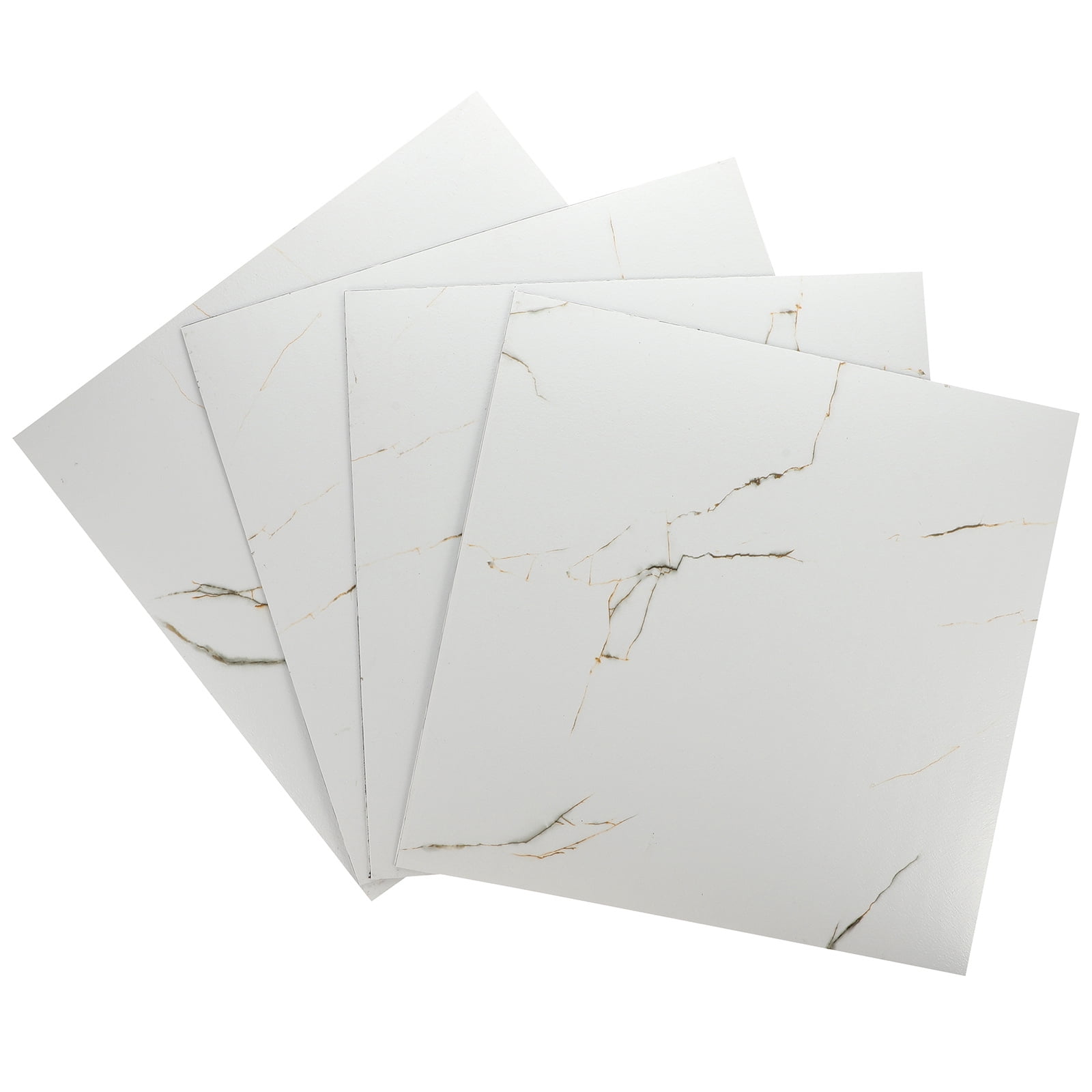 Shisuyan 4pcs Floor Tiles Stickers Marble Flooring Tiles Self Adhesive Waterproof Sticker