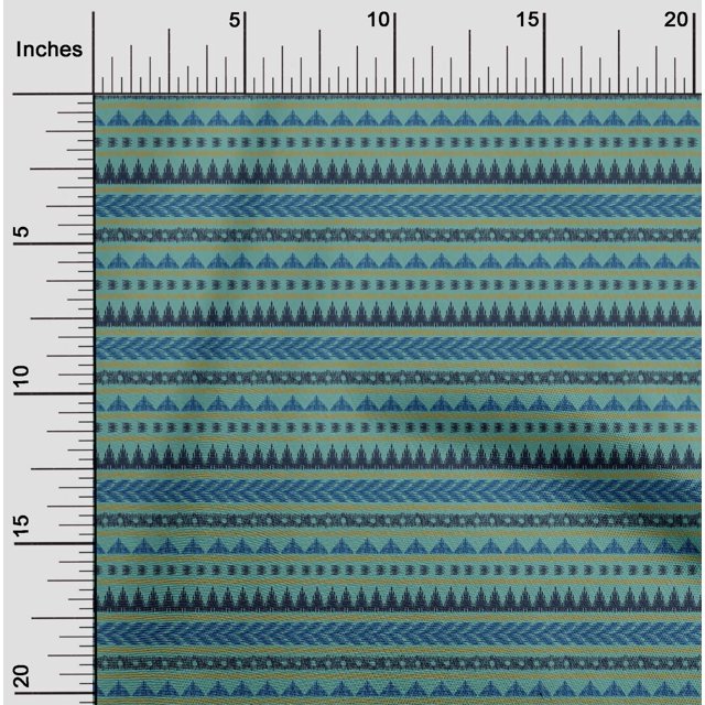 oneOone Tissu Lycra Polyester Imprimé Géométrique Ikat par la Cour 56 Pouces de Large