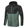 thumbnail image 1 of Cameland Mens Thin Lightweight Jackets Spring Fall Windproof Waterproof Coat Drawstring Hooded Bomber Jacket Outerwear, 1 of 8